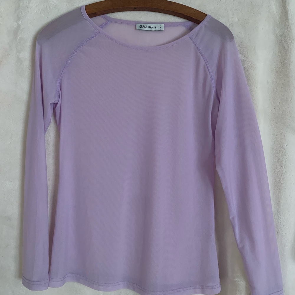 Women’s Grace Karin Light Purple Long Sleeve Tee